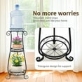 thumbnail image 3 of 3 Tier Black Metal Plant Stand for Multiple Large Planters Indoor Outdoor Organizer, Heavy Duty Tall Flower Stand for Corner Patio Bathroom Office, Modern Sturdy Vertical Iron Rack, Cat Proof, 3 of 7