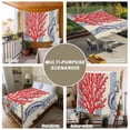 thumbnail image 6 of Ocean Red Coral Tapestry for Bedroom Wall Hanging Tapestry, Vintage Coastal Floral Stripe Seahorse Ceiling Backdrop Tapestries Poster Blanket Wall Decor for Teens Room Living Room Dorm 55" x 73", 6 of 8