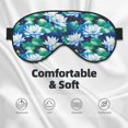 thumbnail image 3 of Salouo Blue Lotus Flower Pattern Sleep Mask,Sleep Eye Mask & Blindfold Eye Sleep Shade Cover with Elastic Strap Soft Eye Cover Eyeshade for Night Sleeping Travel & Nap, 3 of 7