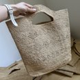 thumbnail image 3 of Bolso de playa de vacaciones de verano de moda 2024, sencillo e informal, versátil, tejido Lafite, hueco, bolso de mano de gran capacidad para mujer, 3 of 5