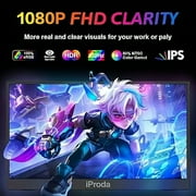iProda 18.51080P FHD IPS Portable Monitor, 120Hz with Dual Speakers, Compatible with Laptop, PS5/4, Mac, PC, Ideal for Gaming, Work and Travel Use.