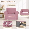 thumbnail image 4 of JIATER 1-Piece Sofa Cover Stretch Couch Cover Washable Sofa Slipcover Furniture Protector for Loveseat Sofa,Grey Rose, 4 of 7