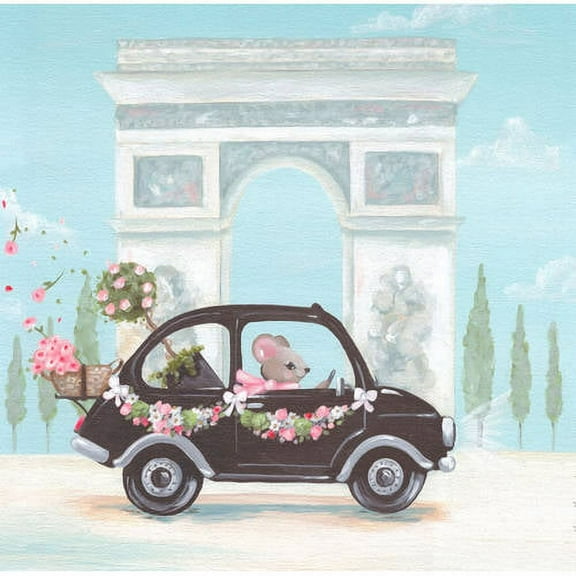 Oopsy Daisy's Little Black Car Canvas Wall Art, 10x10