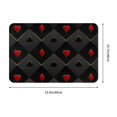 thumbnail image 3 of KLL Red Poker Print Front Door Mat Indoor Outdoor Entrance, Non-Slip Mat All-Weather Doormat Indoor Outdoor Rug Patio Porch Entryway Mat, 23.6''x15.7'', 3 of 7