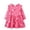 Pink, variant on REDARER Girls' Long Sleeve Heart & Star Print Dress, Flutter Ruffle Cotton Casual Dress, Holiday Party T-Shirt Dress for Kids,3-4 Years