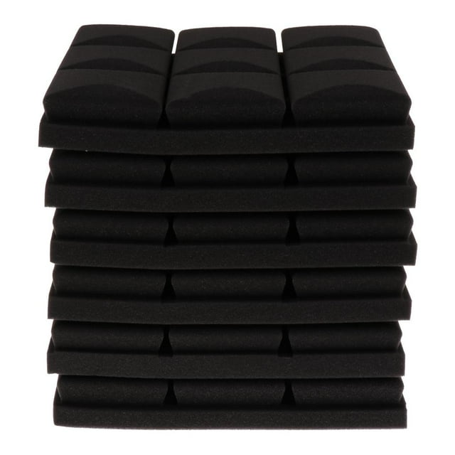 Panel de Espuma Acústica CUTICAT 6 Pcs Absorción de Sonido Negro