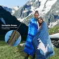 thumbnail image 3 of Portable Camping Blanket Lightweight Water Resistant Windproof Insulated Double Sided Snow Mountain Pattern Includes Large Drawstring Bag for Travel Festivals Outdoor Use, 3 of 6