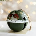 thumbnail image 2 of Christmas Tree Ornament Metal Rustic Jingle Bell Hanging Ornaments With Snowman Santa, Decorative Sleigh Bells Winter Decor, Xmas Holiday Decoration For Home Tree, Wreath, Garland, 2 of 9