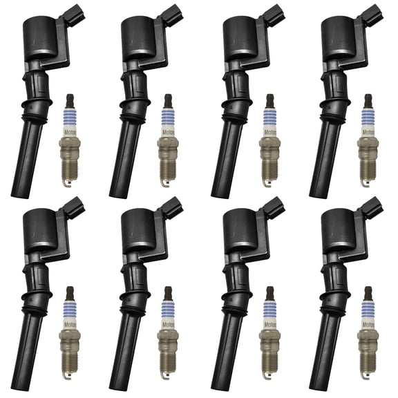 Set of 6 ISA Ignition Coils and Motorcraft Platinum Spark Plugs Compatible with 99-04 Ford Mustang V8 Replacement for FD503