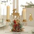 thumbnail image 5 of Candelabro navideño 2024, árbol de alce de Papá Noel, candelabro de hierro dorado, adornos de mesa de Año Nuevo, regalo de Navidad, decoración para el hogar, 5 of 5