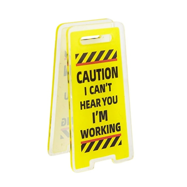 Funny Office Desk Sign | Acrylic Mini Desktop Plaque | Durable Transparent Work Gift for Coworkers Managers Supervisors | Easy Installation | Office Home Study Game Room Decor