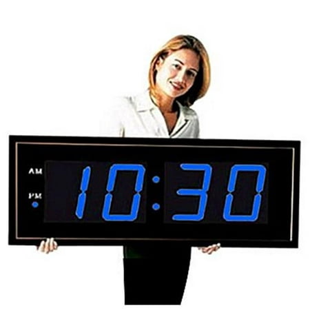 Max Group 125 8 in. Blue Numeral LED Clock With Remote