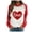 Red, variant on Luxalzxs Women Valentine's Day T-Shirt Love Heart Printed Loose Sweatshirt Fashion Casual Long Sleeve Crewneck Holiday Pullover Tops