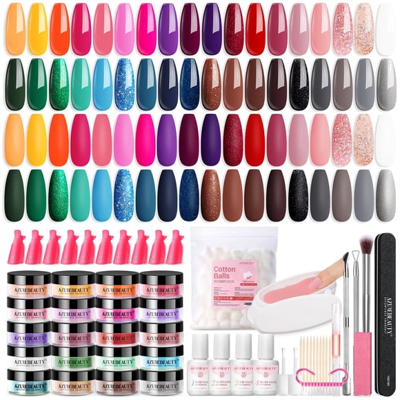 Kit de inicio en polvo para mojar AZUREBEAUTY, 170 unidades con 36 colores
