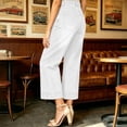 thumbnail image 3 of High Rise Slimming Jeans Washed Straight Leg Stretch Denim Pants Solid Color Elastic Waistband Button Zip Casual Trousers with Pockets, 3 of 8