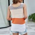 thumbnail image 4 of Camiseta holgada de verano, jersey de punto con bloques de Color para mujer, camisa con bloques de Color, calidad de nivel superior, 4 of 6