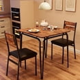 thumbnail image 3 of Dining Table Set for 2, Kitchen Table with Upholstered Chairs Dinning Table Set for Kitchen & Dining Room, Compact Dining Set for Small Spaces (Dining Table with 2 Chairs), 3 of 9