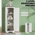 thumbnail image 4 of EGBHDSFT Farmhouse Accent Cabinet - 47.2" White Brown Floor Pantry Storage Cabinet, 4 of 7