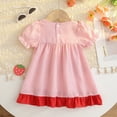 thumbnail image 7 of xfsWaSs Baby Girl Dress Cute Toddler Girls Short Sleeve Strawberry Embroidery Striped Dress Birthday Princess Party Dresses Casual Sundress 6-12 Months, 7 of 7
