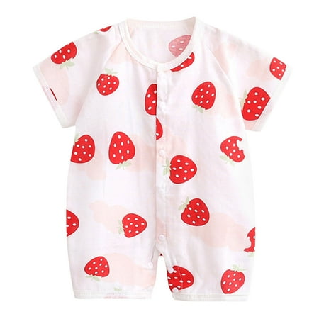 

Baby Cartoon Romper Summer Outfit Baby Girls Boys Cotton Linen Button Cartoon Dinosaur Floral Kimono Romper Jumpsuit Short Sleeve Playsuit Clothes