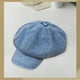 thumbnail image 5 of Sombrero de vendedor de periódicos para mujer,Gorro vaquero de repartidor de periódicos para mujer,primavera y verano,Visera plana para damas estilo retro con visera, plana con 8 paneles, 5 of 7