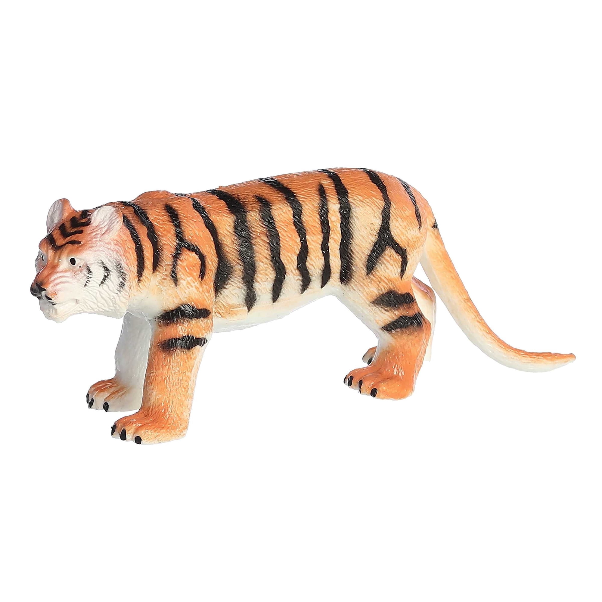 Aurora Toys - Small Orange Habitat - 5.5" Tiger Squish Animal - Timeless Toy