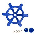 thumbnail image 1 of Volante de barco de juguete de 14,17 pulgadas para niños, ideal para gimnasios, casas de juegos y escaleras. azul, 1 of 9