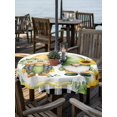 thumbnail image 2 of Outdoor Tablecloth with Umbrella Hole for Patio/Picnic/Party/Camping, Sunflowers Gnomes Waterproof Table Cloth Round Cover Washable, Eucalyptus Spring Black Checkered (Dia 54"), 2 of 8