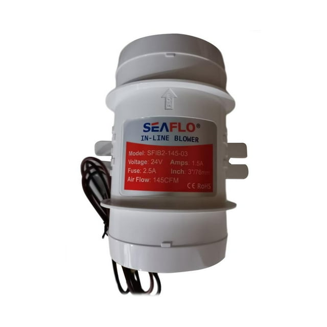 para Ventilador de Marino Eléctrico en Línea de 3 "24 V 145 CFM Silencioso