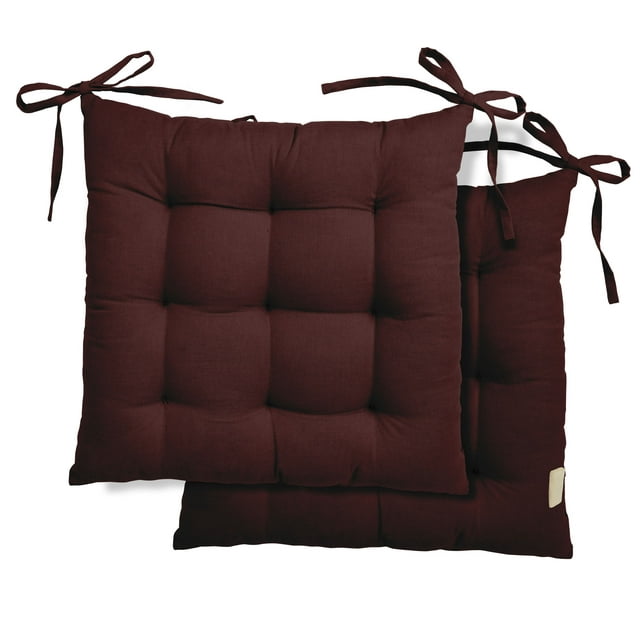 Vargottam Set of 2 Comfortable Chair Pads Seat Cushion with Full-Length Ties for Non-Slip Support Polyester Filling for Dining | Office | Kitchen Reduces Pressure & Washable