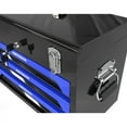 thumbnail image 2 of 3 Drawers Tool Box with Mechanic Tool Set, Heavy Duty Metal Organizer Case with Key Locking and Pull Handle, Household Hand Tool Kit with Socket Wrench Sets for Handyman, Homeowner, 2 of 9