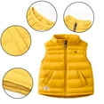 thumbnail image 4 of Godderr Kids Toddler Boys Girls Puffer Down Vest Sleeveless Jacket Winter Outwear Baby Solid Color Down Vest Full Zipper up Jacket for 3-12Y, 4 of 6