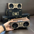 thumbnail image 5 of Vintage Wooden Bluetooth Speaker 5.0 Portable Wireless Stereo Speaker with FM Radio, AUX, USB, TF Card, 3D Surround & Extra Bass, 45W PMPO, Retro Home Audio for Indoor & Outdoor Use, 5 of 8