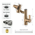 thumbnail image 2 of Lefton Rotatable Bathroom Faucet with Temperature Display in Fahrenheit (Batteries-Free), 3 Water Outlet Modes, Brushed Brass, BF2204-7, 2 of 6