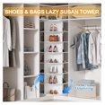 thumbnail image 3 of Rotating Shoe Rack Tower - 7-Tier Spinning Shoe Organizer, 360° Revolving Carousel, Handbag & Accessory Display for Entryway, Bedroom, Closet, 3 of 4