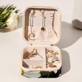 thumbnail image 6 of Daisy Travel Portable Square Jewelry Box Organizer Earring Necklace Bracelet Holder Decorative Display Case Stand Storage Box, 6 of 6