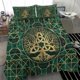 thumbnail image 5 of Juego de cama Vikingo Árbol de la Vida con Triquetra Juego de cama de malaquita y oro, 5 of 5