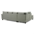 thumbnail image 2 of Passion Furniture Gallant 111 in. W 2-piece Faux Leather L Shape Sectional Sofa in Gray, 2 of 3