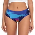 thumbnail image 1 of Fotbe Beach with Palm Trees Calzones Estampados para Mujer – Ropa Interior de Algodón, Cómoda, Suave y Elástica-4X-Large, 1 of 5