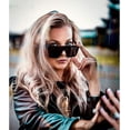 thumbnail image 4 of XINQIHANG Oversized Square Sunglasses Siamese Rimless Sunglasses for Women Men Flat Lens UV400 Protection, 4 of 7