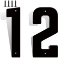 thumbnail image 1 of 2 Inch Modern Metal House Numbers, Metal Letter, Black Door Number, Metal Mailbox Numbers and Letters, Metal House Address Letters and Numbers for Outside Signs (1 2), 1 of 7