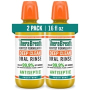 TheraBreath Deep Clean Toothpaste & Mouthwash Bundle, 2 Pack Toothpaste + 2 Pack Mouthwash