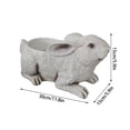 thumbnail image 3 of Easter Bunny Planter Resin Sculpture – 11.8" Decorative Figurine for Spring Home Table Centerpiece | Easter Decorations Indoor | Resin Bunny Planter for Flowers, Candles & Holiday Display, 3 of 7