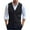 Black, variant on Elvqul Mens Sweater Brown Big and Tall Knitted Solid Color Sweater Vest for Men