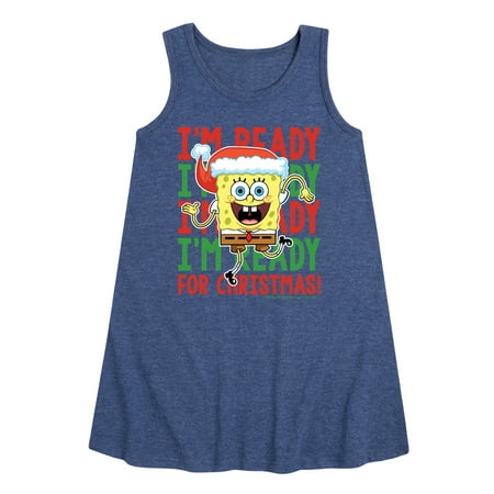 

SpongeBob SquarePants - I m Ready For Christmas - Toddler and Youth Girls A-line Dress