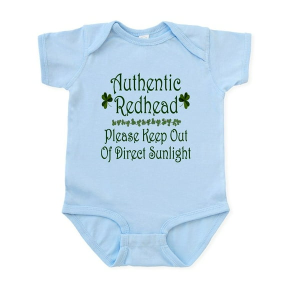 CafePress - Authentic Redhead... Infant Bodysuit - Baby Light Bodysuit, Size Newborn - 24 Months