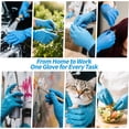 thumbnail image 2 of Blue Nitrile Gloves Disposable, Latex & Powder Free, for Cooking Kitchen Cleaning Salons, 2 of 3