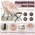 thumbnail image 4 of PUKNLY Lounge Chair with Ottoman for Small Spaces, Modern Accent Chair with Footrest, Armrests & Side Pocket, Compact Reading Chair for Living Room, Bedroom Corner, 4 of 15