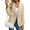 Beige, variant on Women’s Double Breasted Blazer Long Sleeve Notched Lapel Tailored Fit Office Suit Jacket with Button Details Red M