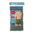 thumbnail image 5 of Hanes Ultimate Men's Boxer Briefs Pack - 3-Pack - Cotton-Stretch Underwear - Moisture-Wicking Blue/Green L, 5 of 8